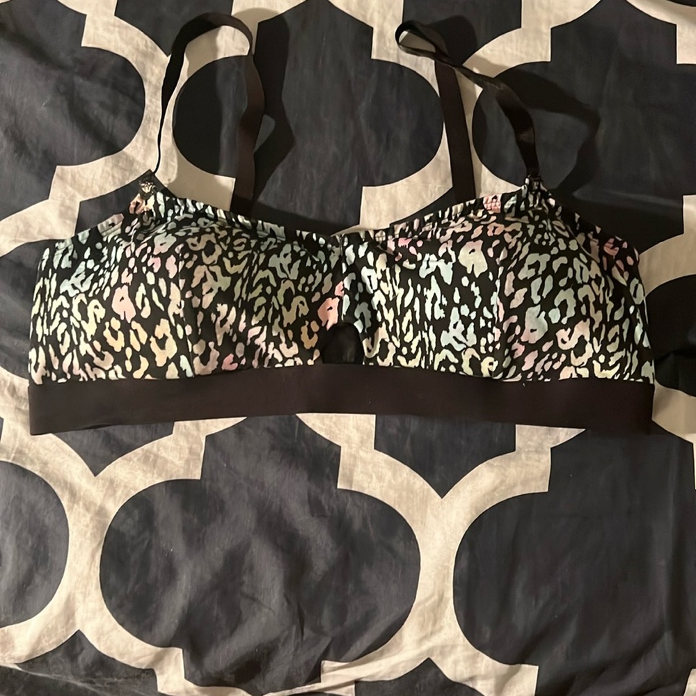 Multicolor Leopard Print Women's Bralette